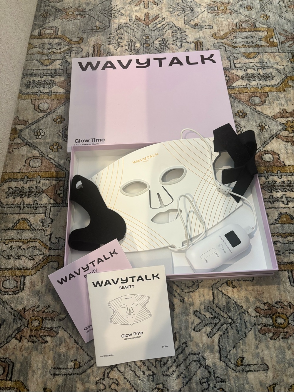 Wavytalk Glow Time Red Light Therapy Mask for Face, LED Face Mask Light